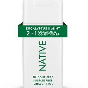 6 NATIVE Eucalyptus & Mint Mini 2N1 3 oz Scalp Refreshing Shampoo & Conditioner